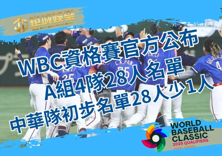 WBC資格賽官方公布A組4隊28人名單、中華隊初步名單28人少1人